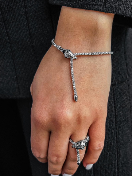 Браслет фіаніт Срібло 925° (родій) EQB14P