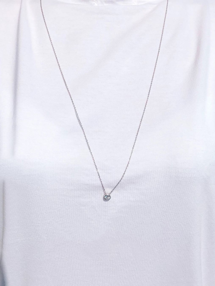 Кольє фіаніт Срібло 925° (родій) кл2ф/415-85р