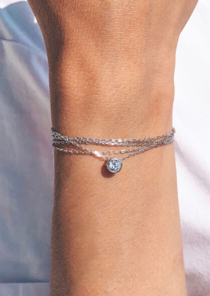 Кольє фіаніт Срібло 925° (родій) кл2ф/415-85р