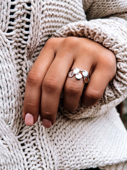 Pierścionek bez wkładek Srebro 925° (rod) 104310