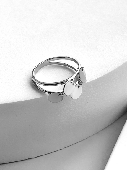 Pierścionek bez wkładek Srebro 925° (rod) 104310