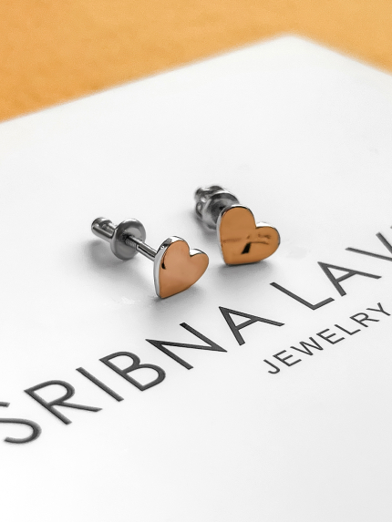 Сережки без вставок Срібло 925° золото 375° 782с