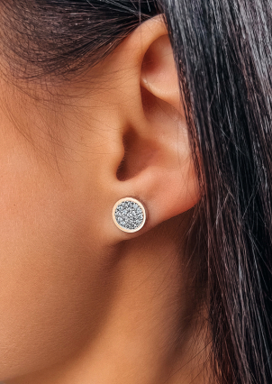 Сережки фіаніт Срібло 925° золото 375° 100569с