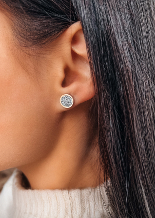 Сережки фіаніт Срібло 925° золото 375° 100569с