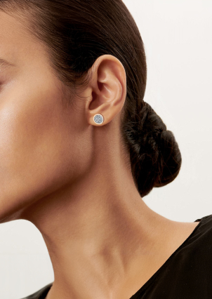 Сережки фіаніт Срібло 925° золото 375° 100569с