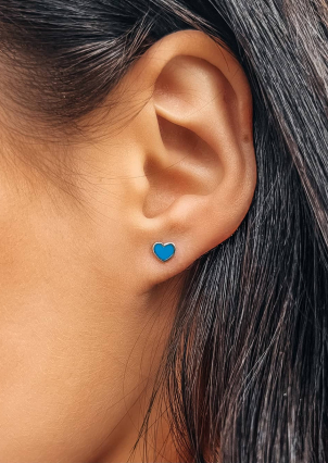 Сережки емаль Срібло 925° (родій) 000529