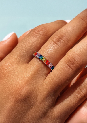 Каблучка фіаніт Срібло 925° (родій) PM131