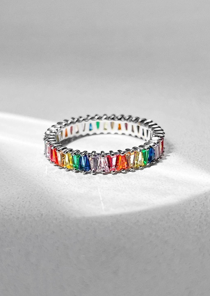 Каблучка фіаніт Срібло 925° (родій) PM131