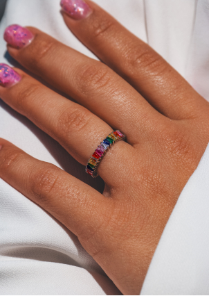 Каблучка фіаніт Срібло 925° (родій) PM131