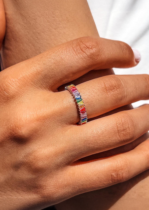 Каблучка фіаніт Срібло 925° (родій) PM131