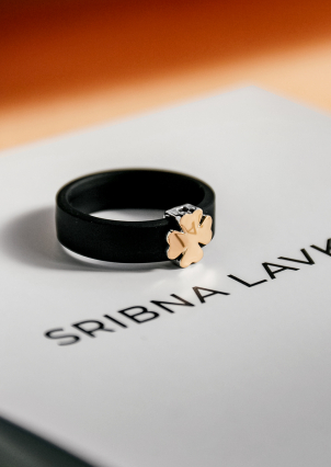 Каблучка без вставок Срібло 925° золото 375° 574к