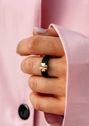 Каблучка без вставок Срібло 925° золото 375° 574к