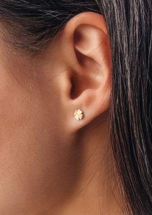 Сережки без вставок Срібло 925° золото 375° 365с