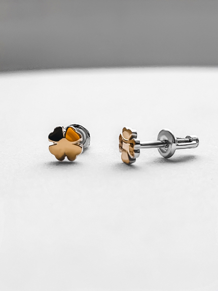 Kolczyki bez wkładek Srebro 925°, złoto 375° 365s