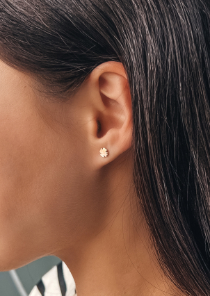 Сережки без вставок Срібло 925° золото 375° 365с