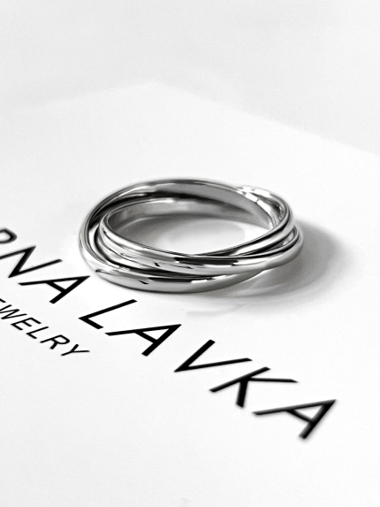 Pierścionek bez wkładek Srebro 925° (rod) GSR28227