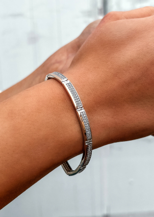 Браслет фіаніт Срібло 925° золото 375° 000414б