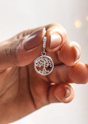 Підвіс Намистина фіаніт Срібло 925° (родій) 000999