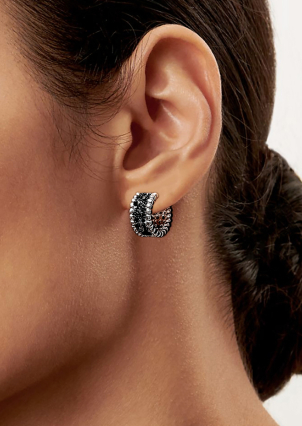 Сережки фіаніт Срібло 925° (родій) 000866ч