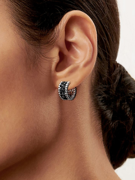 Cyanite earrings Silver 925° (rhodium) 000866ch