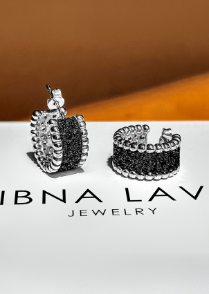 Сережки фіаніт Срібло 925° (родій) 000866ч