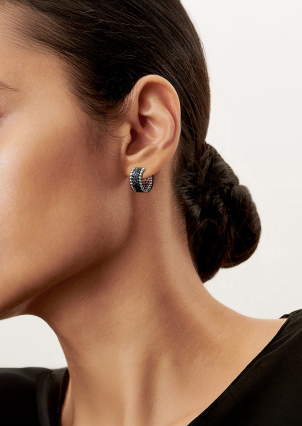 Сережки фіаніт Срібло 925° (родій) 000866ч