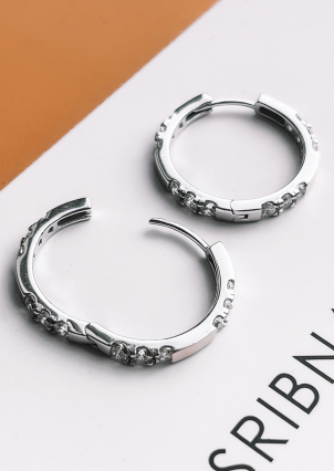 Сережки фіаніт Срібло 925° золото 375° 000647