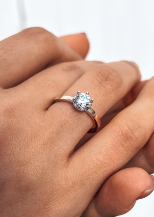 Каблучка фіаніт Срібло 925° золото 375° 000848