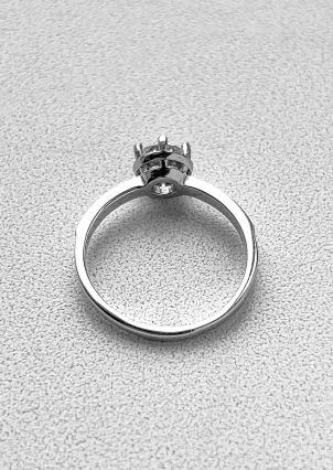 Каблучка фіаніт Срібло 925° золото 375° 000848