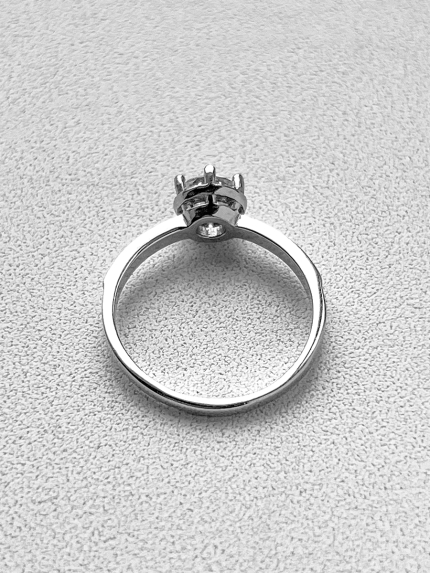 Pierścionek cyrkonia Srebro 925° Złoto 375° 000848