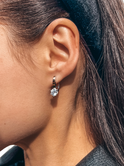 Kolczyki cyjanitowe Srebro 925° Złoto 375° 000848