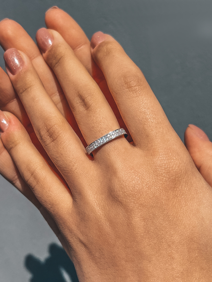 Каблучка фіаніт Срібло 925° (родій) 001160