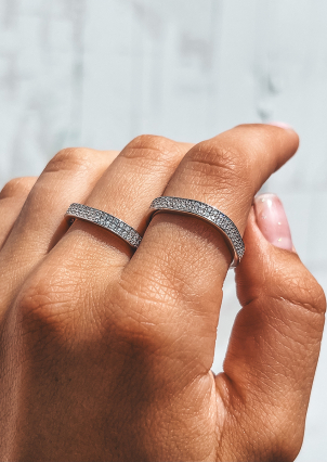 Каблучка фіаніт Срібло 925° (родій) 001160