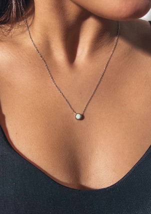 Кольє опал Срібло 925° (родій) кл2опб/415