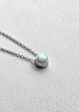 Кольє опал Срібло 925° (родій) кл2опб/415