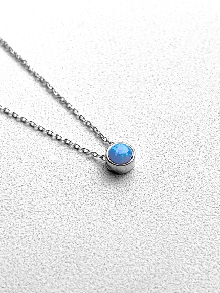 Кольє опал Срібло 925° (родій) кл2опг/415