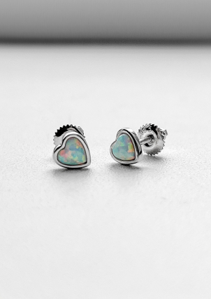 Kolczyki opalowe Srebro 925° (rod) sk2opb/1185