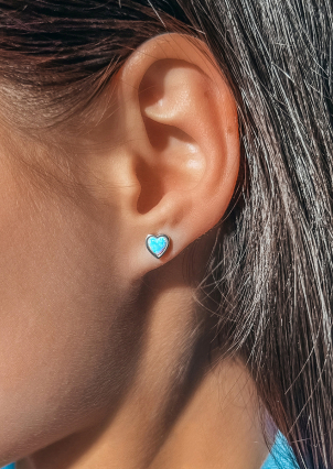 Сережки опал Срібло 925° (родій) ск2опг/1185