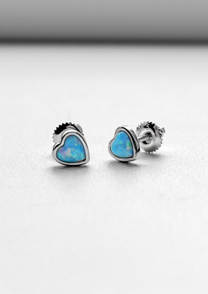 Сережки опал Срібло 925° (родій) ск2опг/1185