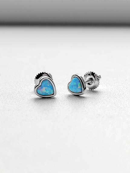 Сережки опал Срібло 925° (родій) ск2опг/1185