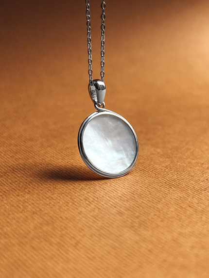 Кольє перламутр Срібло 925° (родій) 957765