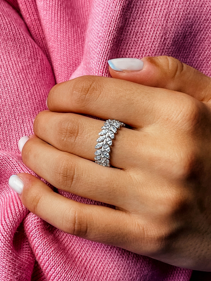 Каблучка фіаніт Срібло 925° (родій) TL120240