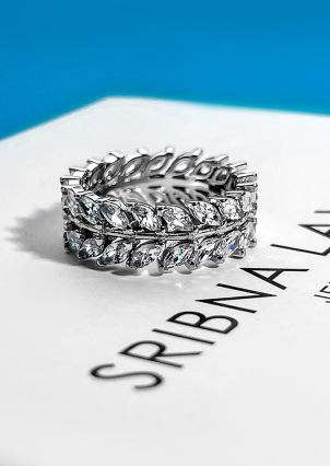 Каблучка фіаніт Срібло 925° (родій) TL120240