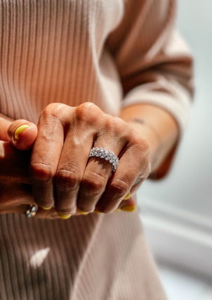 Каблучка фіаніт Срібло 925° (родій) TL120240