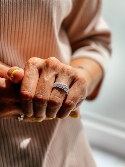 Каблучка фіаніт Срібло 925° (родій) TL120240