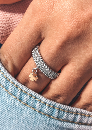 Каблучка фіаніт Срібло 925° золото 375° 000326к