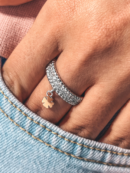 Каблучка фіаніт Срібло 925° золото 375° 000326к