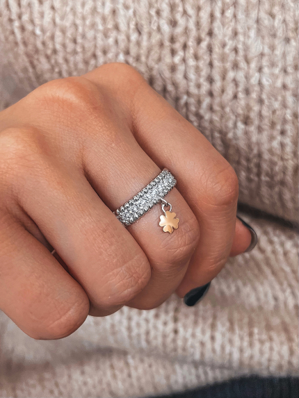 Каблучка фіаніт Срібло 925° золото 375° 000326к