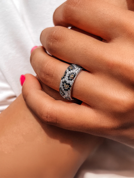 Каблучка фіаніт Срібло 925° (родій) к2фох/1303