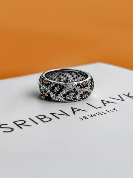 Каблучка фіаніт Срібло 925° (родій) к2фох/1303